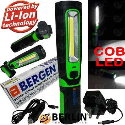 £39.95 • Buy BERGEN COB LED Work Light Torch Li-Ion Rechargeable Cordless Inspection Lamp Mag