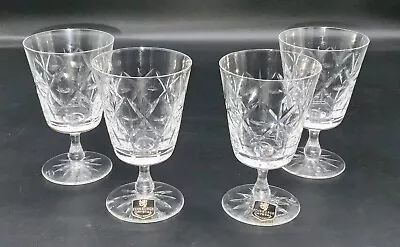 Set Of 4 Edinburgh Crystal Water Goblets EDI12 Pattern 13cm  Tall. • £40