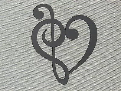 Music Musical Small Version Wood Heart Notes Treble Clef Wall Art Decor • $12.95