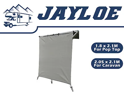 Jayloe Caravan End Wall Privacy Screens  Roll Out Awning RV Camper 1.8-2.05m • $42.95