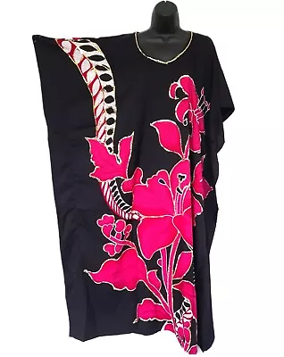 Sante Classics Caftan Long Dress One Size Pink Black Gold PLUS Size XL 3X XXL L • $19.99