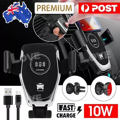 $13.95 • Buy Wireless Car Charger Gravity Car Holder Mount For IPhone 13 Pro Max 11 XS XR X 8