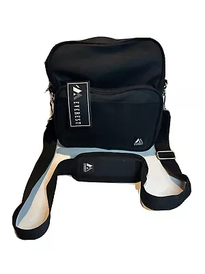 EVEREST UNISEX Messenger Utility Shoulder Bag Black • $13.20