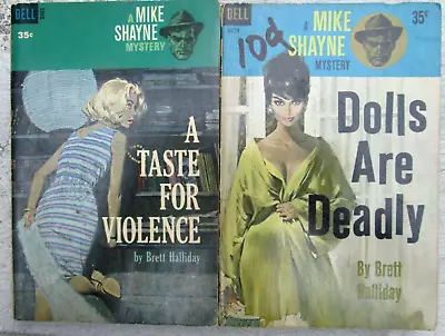 VTG Lot Of 2 Mike Shayne Mysteries Dolls Are Deadly/ Taste For Violence Halliday • $12.99