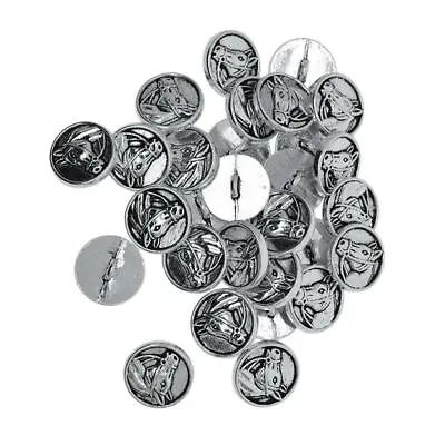30 Pieces Engraved Buttons Shaft Buttons Metal Buttons Antique Silver 18mm • £6.59