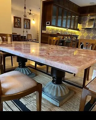 60  X 30  Handcrafted Rose Quartz Tabletop - Stunning Crystal Home Accent • $2332.25