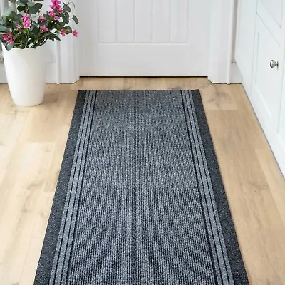 Anti Slip Hall Runner | Budget Office Mats | Durable Grey Hallway Rug Sold By FT • £3.20
