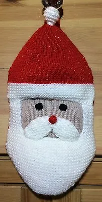 KNITTING PATTERN - Letter To Santa Novelty Decoration Father Christmas Gift Bag • £3.25