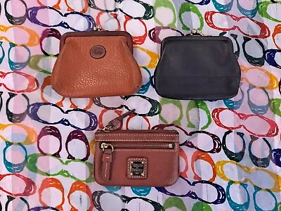 Coach Dooney & Bourke Vintage Kisslock Framed Coin Purse Lot Of 3 • $134.99