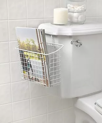 Toilet Over The Tank Magazine Newspaper Organizer Bin For Bathroom Storage • $10.99
