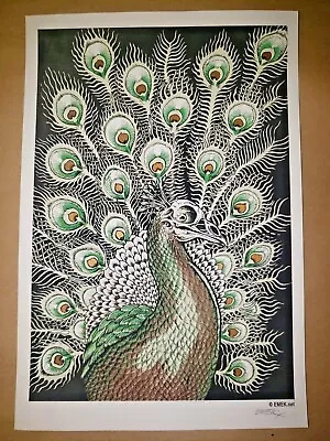 EMEK Signed Peacock P'cock 2005 QOTSA  Art Poster 8 X 12in Screen Print • $162.01