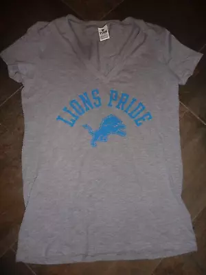 Detroit Lions Victorias Secret  Pink  Rare Find Nfl  Lions Pride  Vneck Teeshirt • $29.99