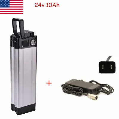 $179.99 • Buy 24V 10AH Li-ion Lithium Battery For 250W Electric Bicycles E-Bike Charger Kit