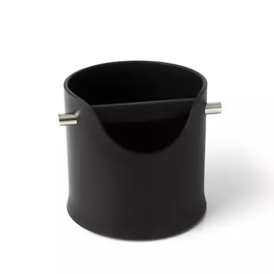 NEW Crema Pro Coffee Knock Box Black Espresso Grinds Tamper Waste Bin Tube • $30.49