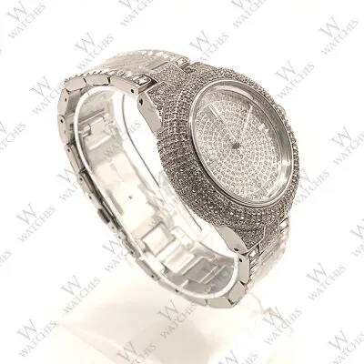 New Michael Kors MK5869 Camille Silver-Tone Crystal Pave Glitz Dial Ladies Watch • $127