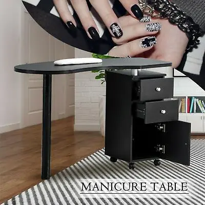 Manicure Nail Table Desk Salon Work Station W/ Drawers Beauty Equipment Desk • $119.99