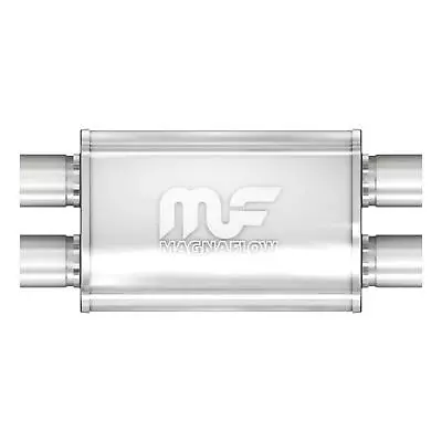 MagnaFlow Muffler Dual 2.50 In/Dual 2.50 Outlet Stainless Steel Natural EA 11386 • $152