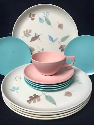 Vintage MELAMINE MELMAC PLATES SAUCERS & CUP MIXED SET OF PIECES • $16.99