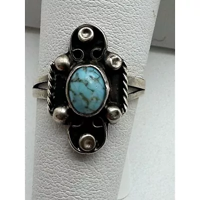 Vintage Sterling Silver Turquoise Ring • $42