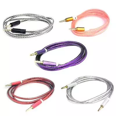 1m Coloured 3.5mm Jack To Audio Cable For IPod IPhone IPad AUX GOLD Lead • £2.99