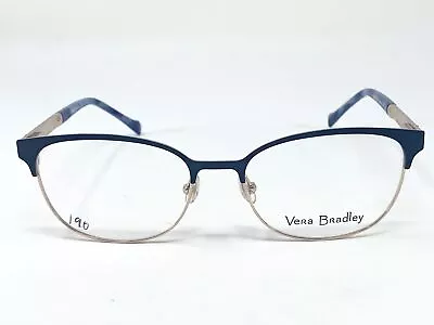 New VERA BRADLEY Cleo Indigo Blue/ Gold Womens Eyeglasses Frame 52-17-135 • $38