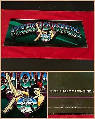 Bally Casino Slot Machine Cut Glass Panel - French Quarters Burlesque Striptease • $175