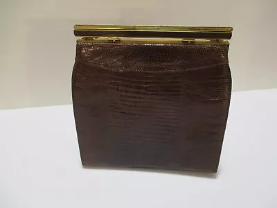 Vintage Snakeskin Purse Brown Handbag • $18.95