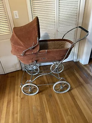 Vintage Stroller Herlag German Made Corduroy And Collapsible Kinderwagon • $250