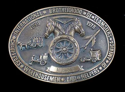 Scarce 1978 Teamsters Belt Buckle I. B. Of T. C. W. Brown/medina #434 • $45