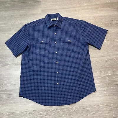 L.L. Bean Shirt Men’s L Short Sleeve Blue Button Down 2 Pocket Oxford • $11.69