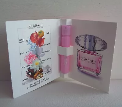 1x VERSACE Bright Crystal Eau De Toilette Mini Spray Sample Vial 1ml Brand NEW • $11.95