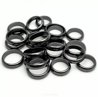 Hematite Rings - Hematine Anxiety Balance Root Absorbs Negative Energy Tiktok • £2.50