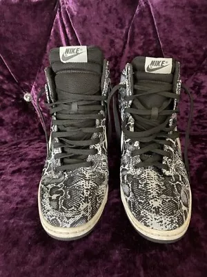 Nike Dunk Sky Hi High Print Hidden Wedge Heel Snake Skin Pure Sneakers Size: 10 • $250