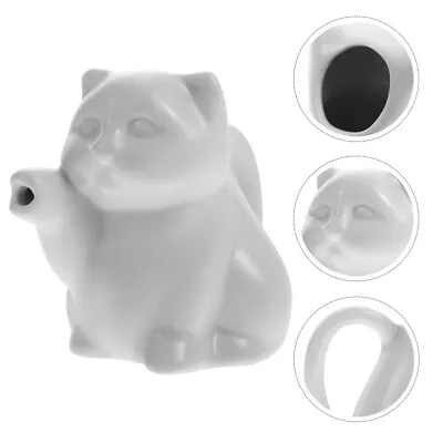  White Ceramics Milk Jug Coffee Pitcher Glass Mugs With Lids • £10.79