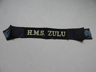 British Royal Navy HMS Zulu Ship Tally RD • £12