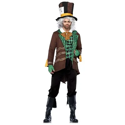 Mad Hatter Costume Adult Alice In Wonderland Halloween Fancy Dress • $54.34