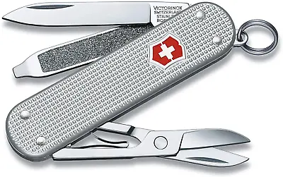 Swiss Army Knife Classic Silver Alox Victorinox 53012 New In Box • $31.41