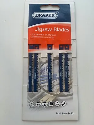 £7.99 • Buy JigSaw Blades For Laminates & Formica, Draper 41493 75mm 7tpi TA-Steel, X 5pcs