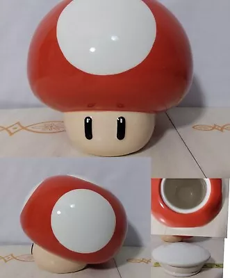 Nintendo Super Mario Mushroom Ceramic  Cookie Jar Toad Funky Stash Box Rare Big • $45