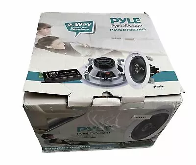 Pyle 200W PDICBT852RD 6.5  In Ceiling Wall Speakers Bluetooth Flush Mount Pair • $49.99