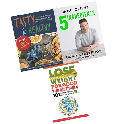 Jamie Oliver Quick & Easy Food 5 Ingredients Coock Recipes 3 Books Collection  • $44.52