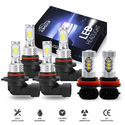 For 2006 - 2014 2015 Honda Civic 6X LED Headlights Hi/Lo Fog Lights Bulbs Combo • $28.39