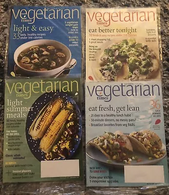 Vegetarian Times Lot 4 Issues 2010 January April May July Cooking Recipes NEW • $8.99
