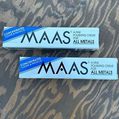 QTY 2: MAAS Concentrated Metal Cleaning Polishing Creme 4oz Tubes FREE SHIPPING • $59