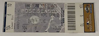 10/3/02 2002 Giants MLB Playoffs NLDS Game 2 Pac Bell Park Ticket Stub Bonds HR • $53.19