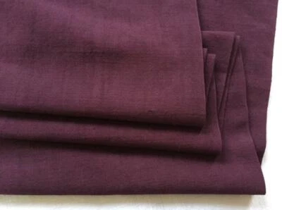 £5.50 • Buy MORCEAUX VINTAGE FRENCH HOMESPUN LINEN METIS FABRIC 45 X 36 CMS CRAFTS BRINJAL