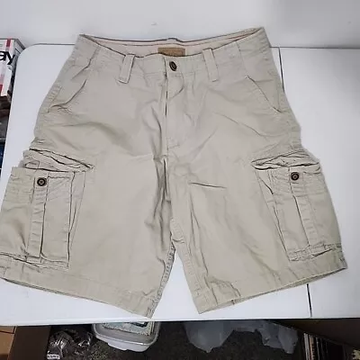 Red Camel Cargo Shorts Mens 33 Beige Lots Of Pockets Button Zip Beltloop • $19.10