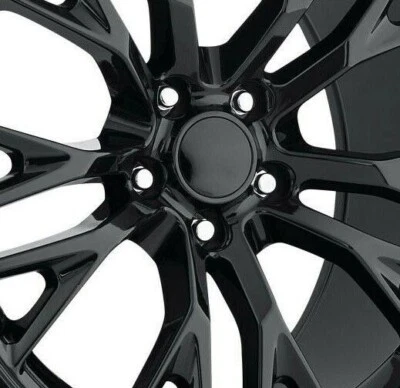 $30 • Buy Gloss Black Replica Cap Fits Corvette C6 Z06 C7 Z06 ZR1 Wheel Rim Cap 68mm 2.68 