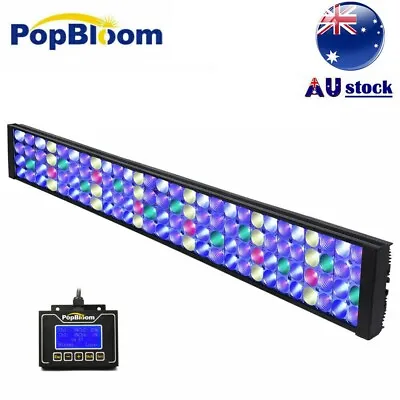 PopBloom Saltwater Aquarium Light Full Spectrum For 90cm Reef Coral Marine Tank • $285