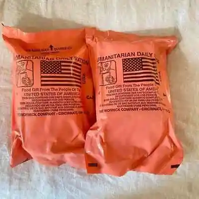 2 NEW HUMANITARIAN MREs [Inspection 12/20] Meals Ready To Eat • $20